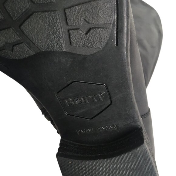 Born Boots Womens Size 9.5 Black Leather Knee High Wide Calf Riding Zip F71009 - Picture 5 of 13